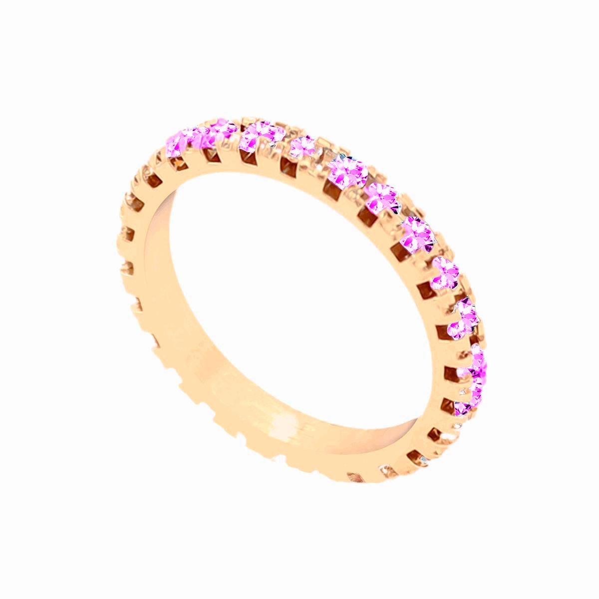 Anel Cravejado com Strass Folheado a Ouro