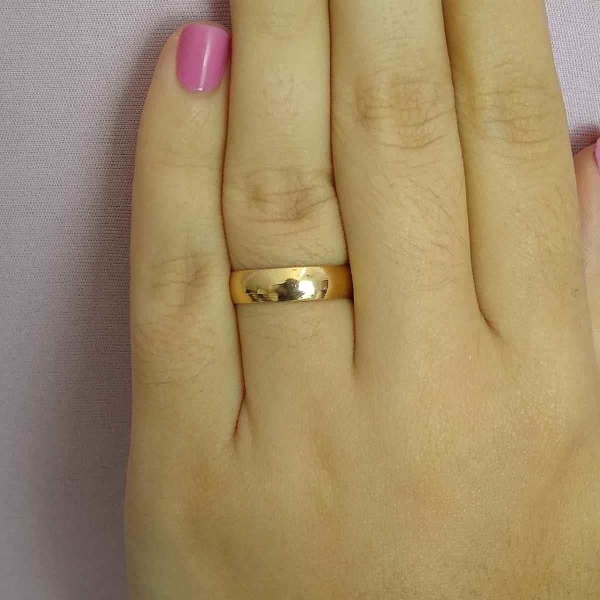 ALINÇA BANHADA A OURO ANATÔMICA LISA 5MM