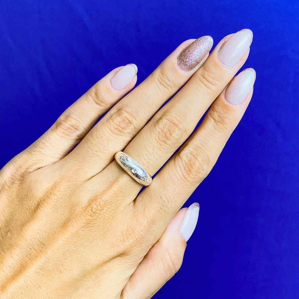 Anel Craquelado Diamantado com Zircônia Folheado a Prata