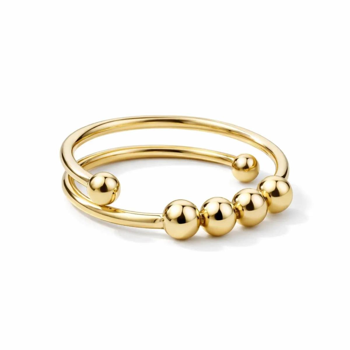 ANEL DE AÇO INOX REGULÁVEL BOLINHAS
