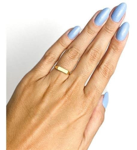 Anel Chapa Banhado a Ouro