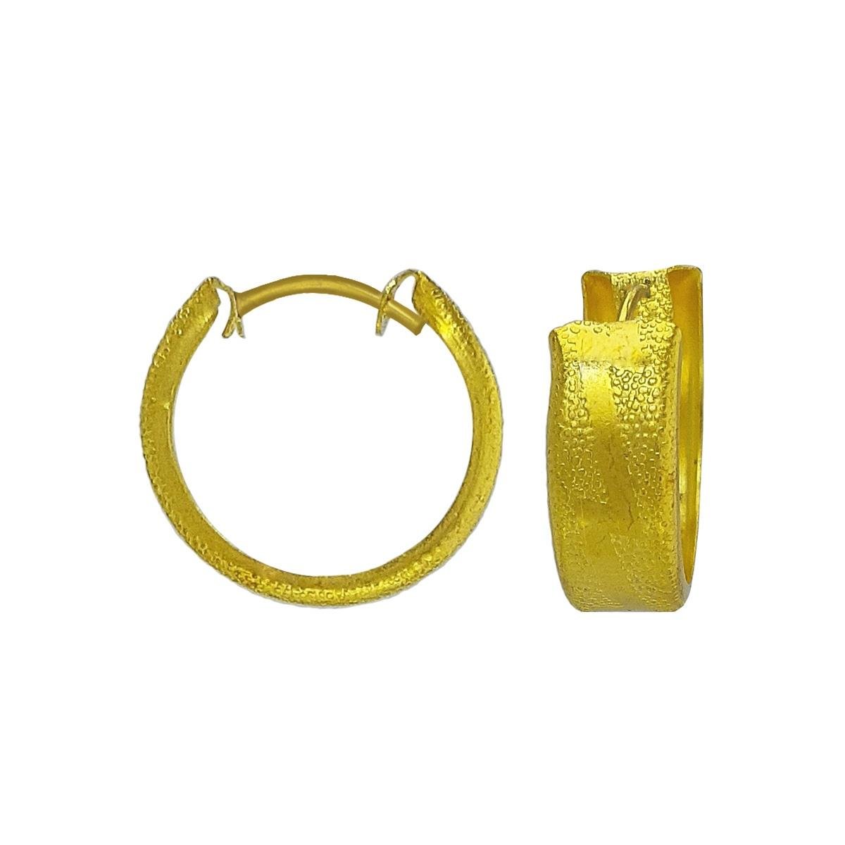 Brinco de Argola Trabalhada com Raio (Sem Banho) 