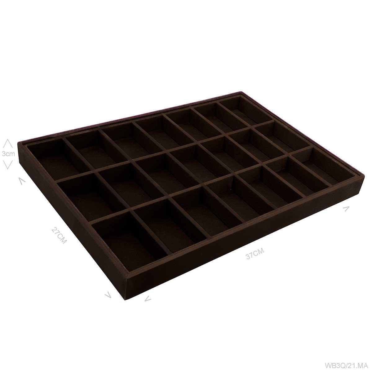Bandeja Porta Joias Grande com 21 Quadriculados