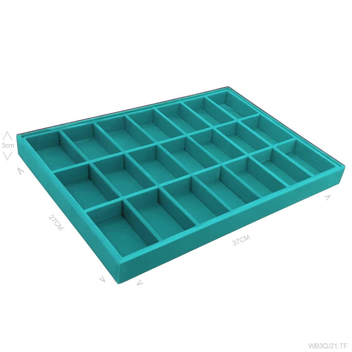 Bandeja Porta Joias Grande com 21 Quadriculados