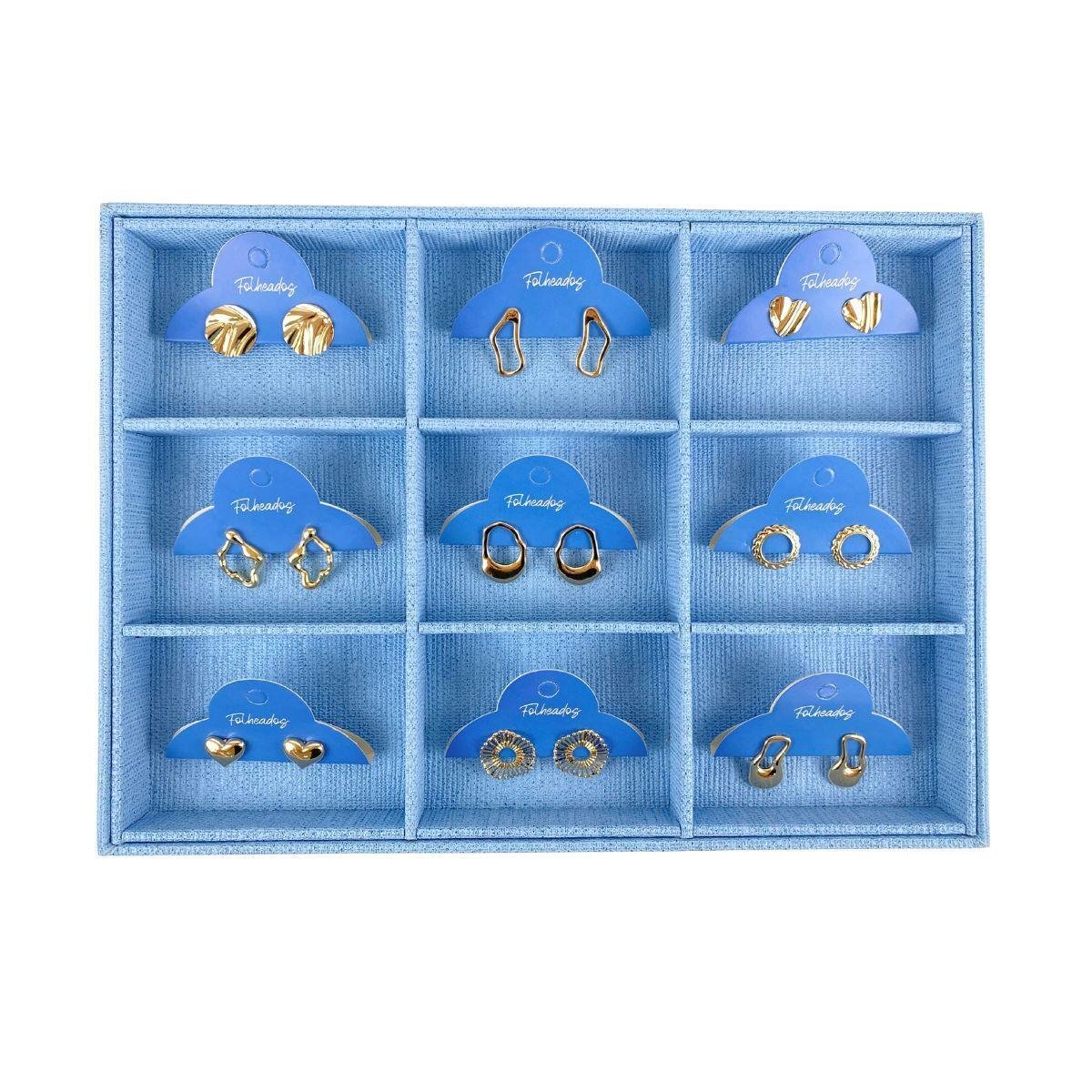 Bandeja Grande 9 Quadriculados Tecido Milão - SOB ENCOMENDA