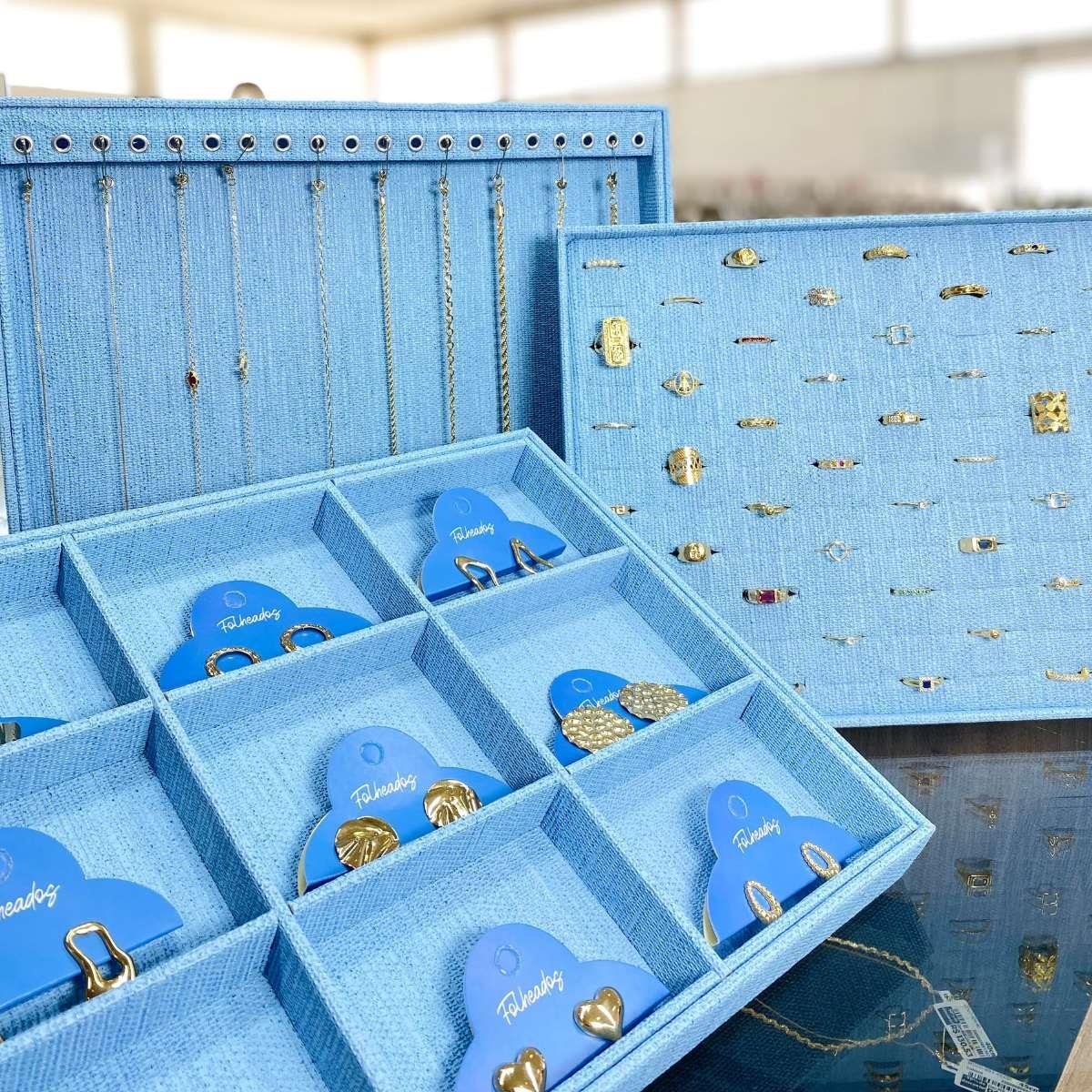 Bandeja Grande 9 Quadriculados Tecido Milão - SOB ENCOMENDA