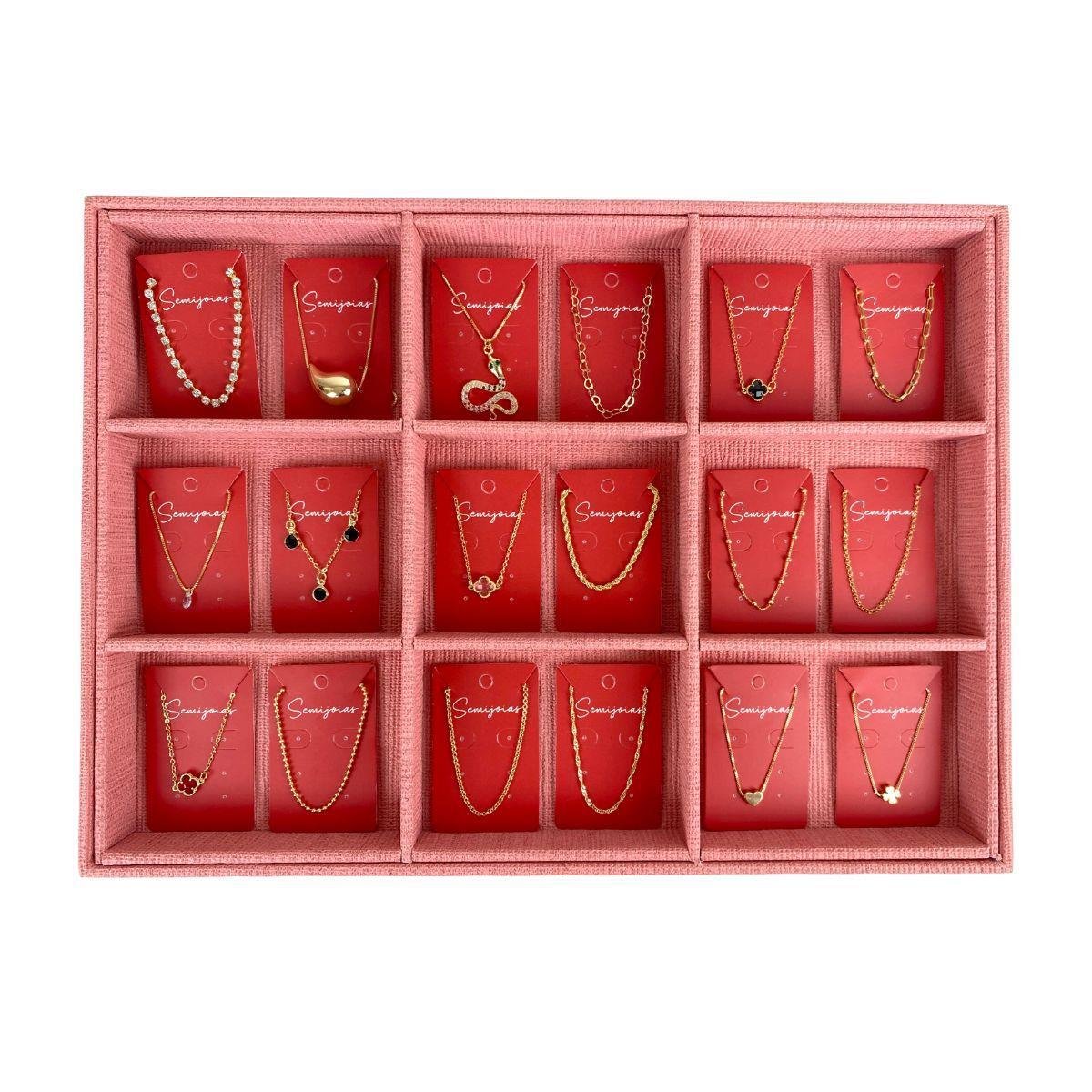 Bandeja Grande 9 Quadriculados Tecido Milão - SOB ENCOMENDA