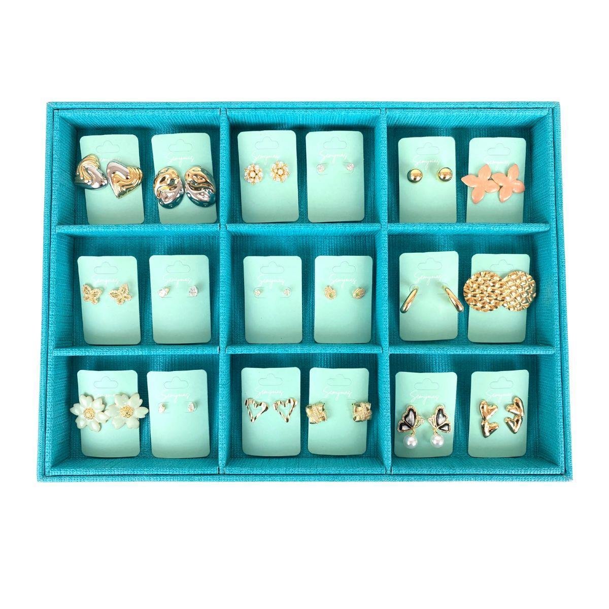 Bandeja Grande 9 Quadriculados Tecido Milão - SOB ENCOMENDA