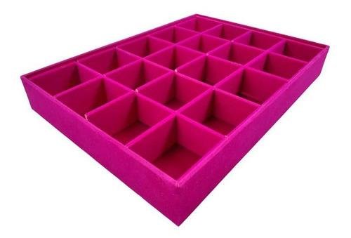 Bandeja Grande Alta 20 Quadriculados Porta Jóias