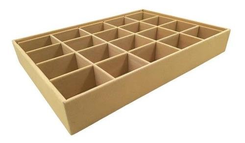Bandeja Grande Alta 20 Quadriculados Porta Jóias