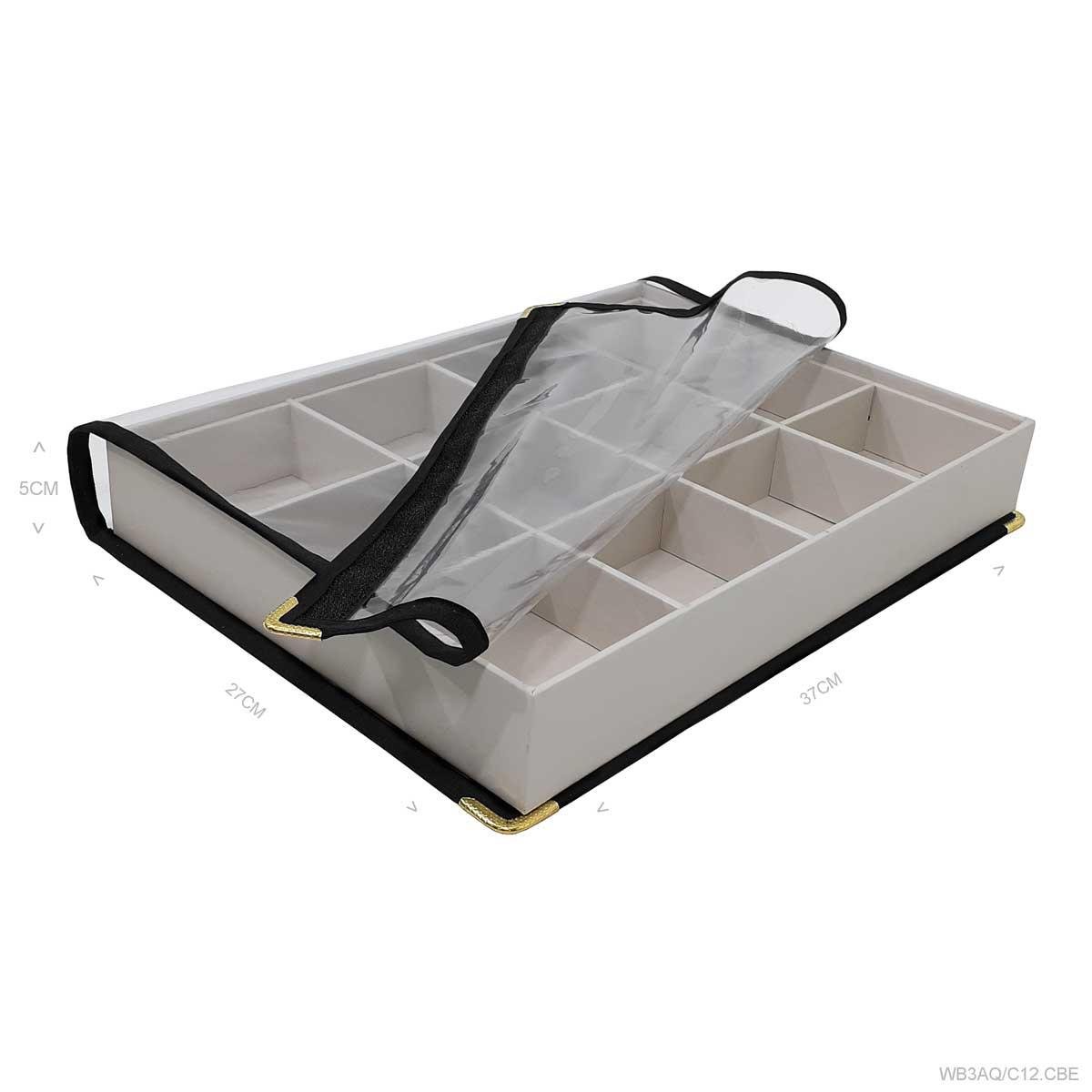 Bandeja Grande Alta Com Capa 12 Quadriculados - Sob Encomenda