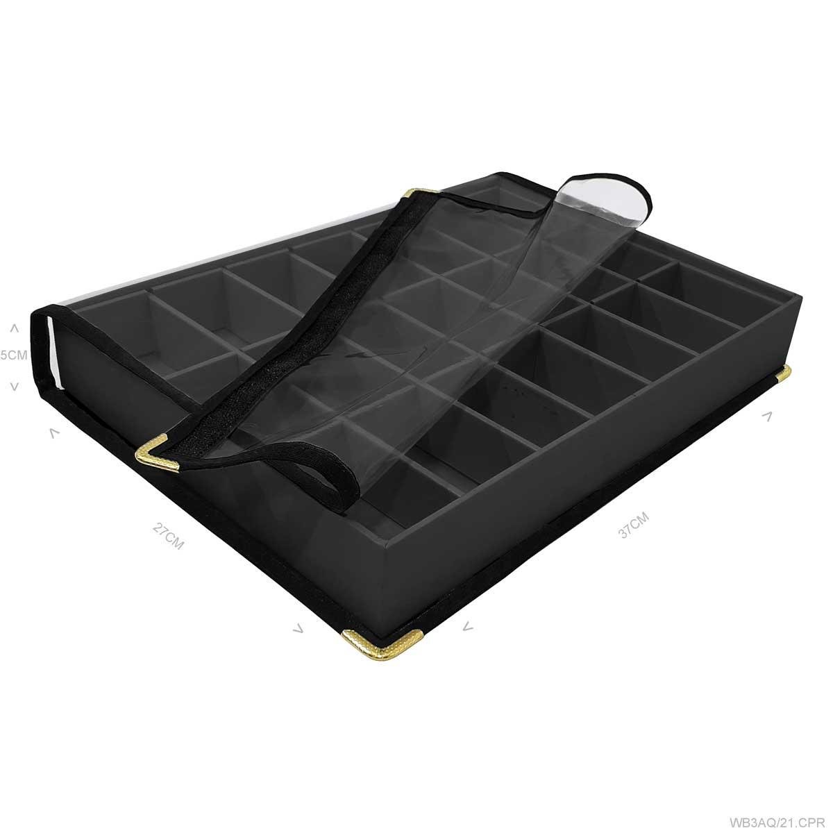 Bandeja Grande Alta Com Capa 21 Quadriculados - Sob Encomenda