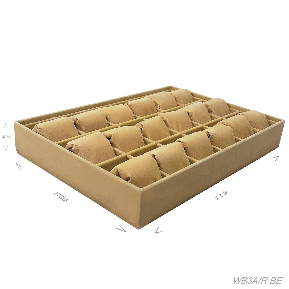 Bandeja Grande Alta Para 18 Relógios - Sob Encomenda