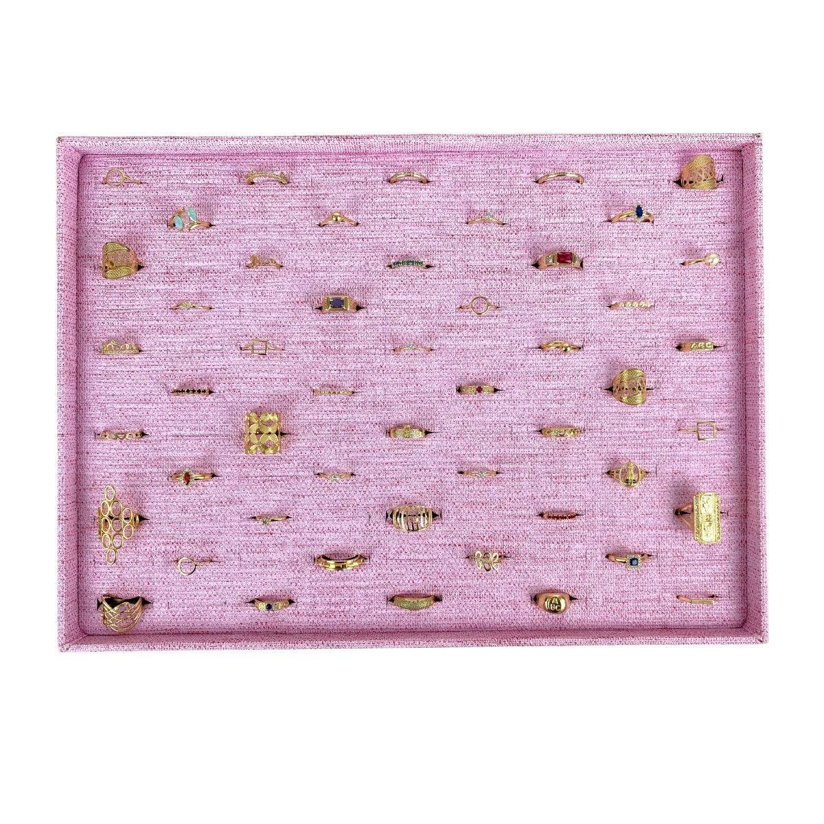 Bandeja Grande para Anel Corte H Tecido Milão - SOB ENCOMENDA