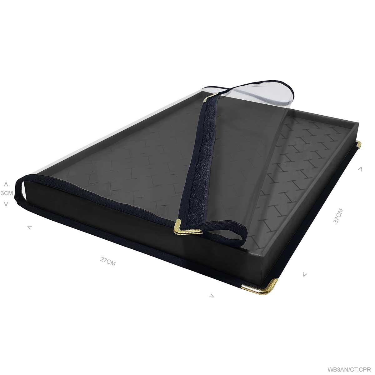 Bandeja Grande Para Anel Corte H Transversal Com Capa - Sob Encomenda