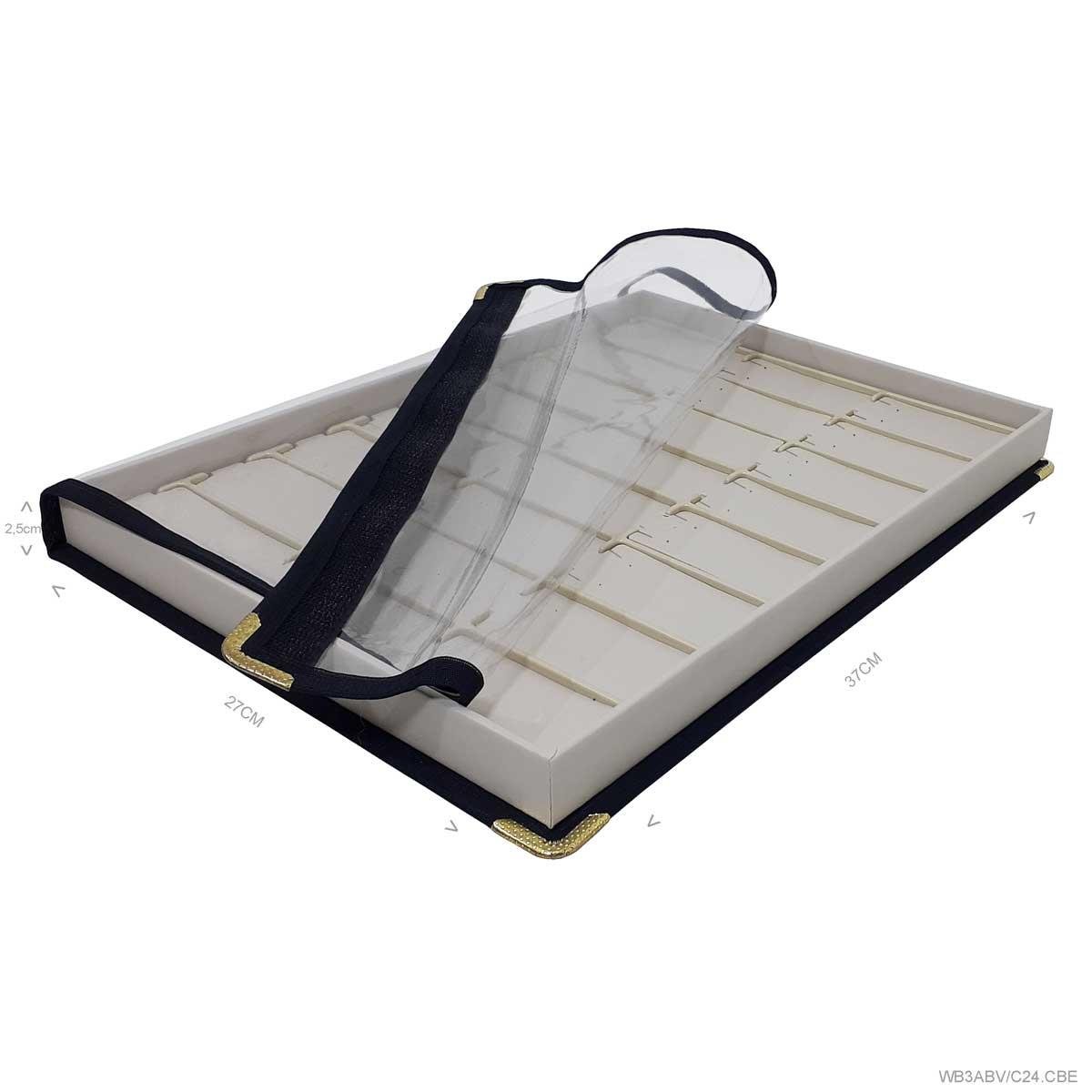 Bandeja Grande Para Brinco 24 Divisões Em Vacuum Forming Com Capa - Sob Encomenda