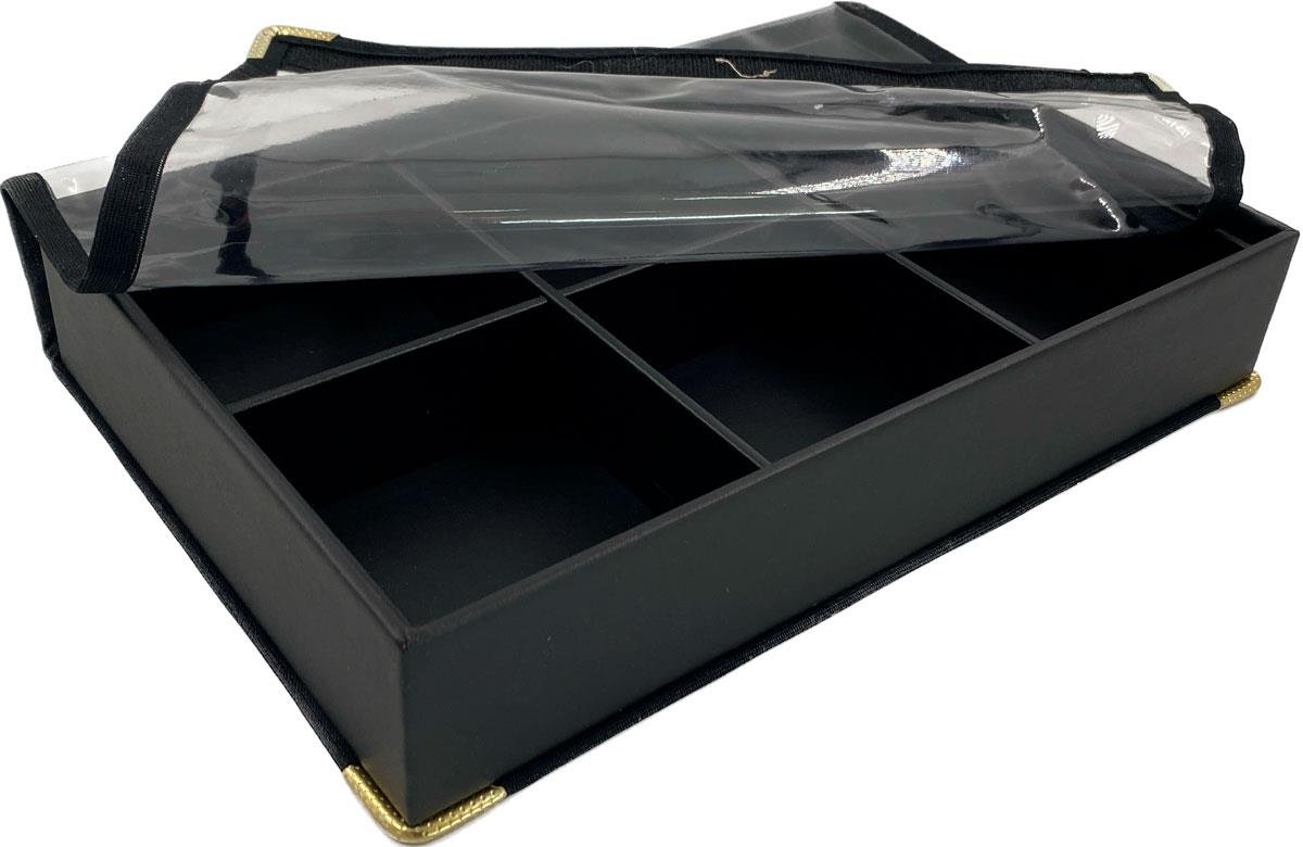 Bandeja Porta Joias Média com 6 Quadriculados Alta Com Capa