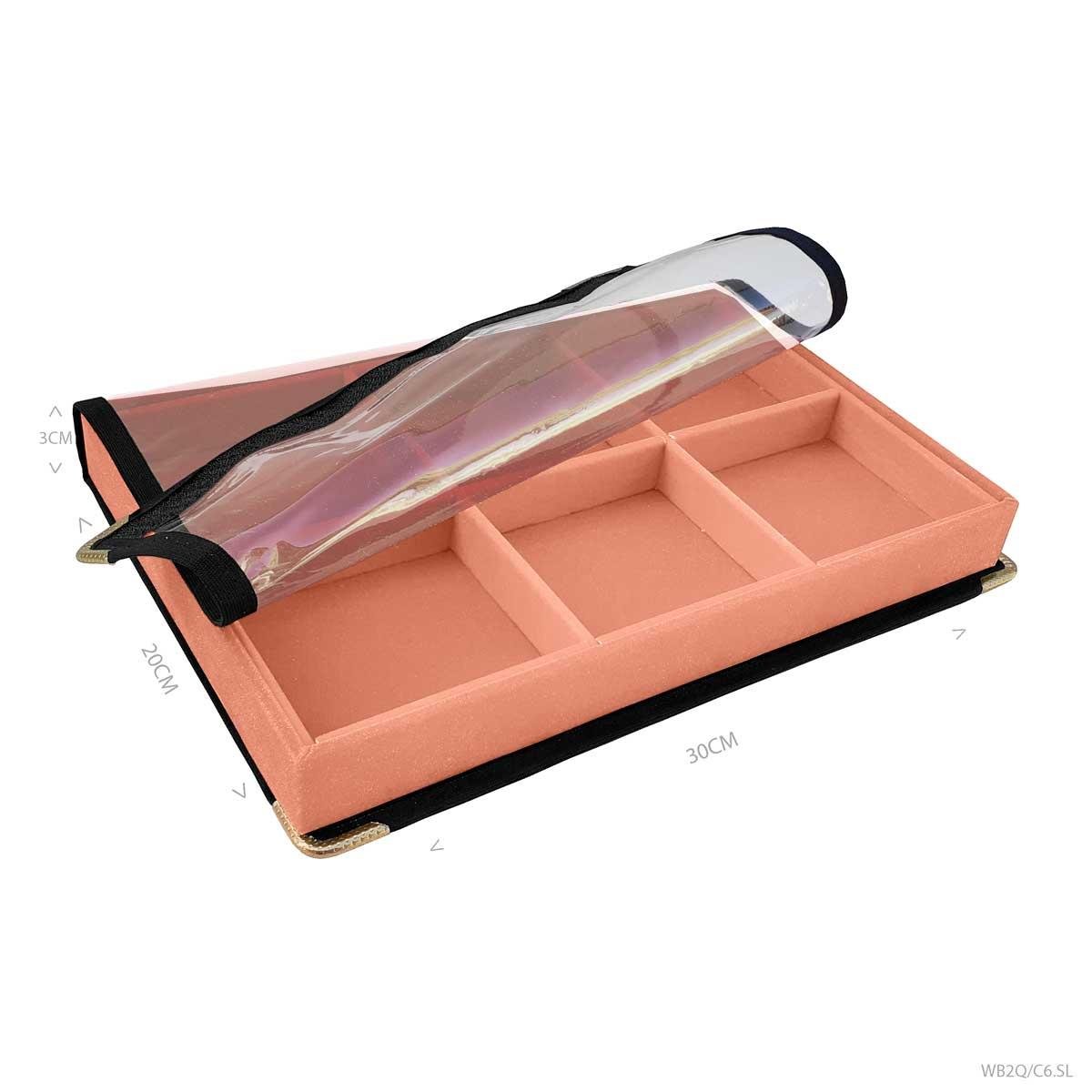 Bandeja Média 6 Quadriculados Com Capa