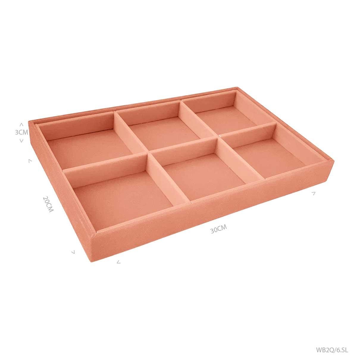 Bandeja Porta Joias Média com 6 Quadriculados