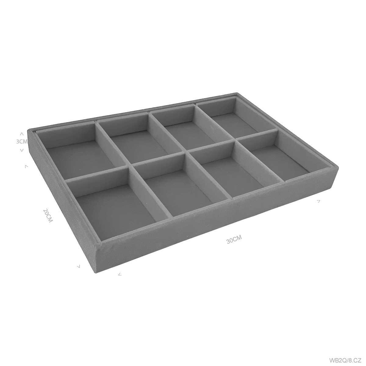 Bandeja Média 8 Quadriculados Porta Jóias
