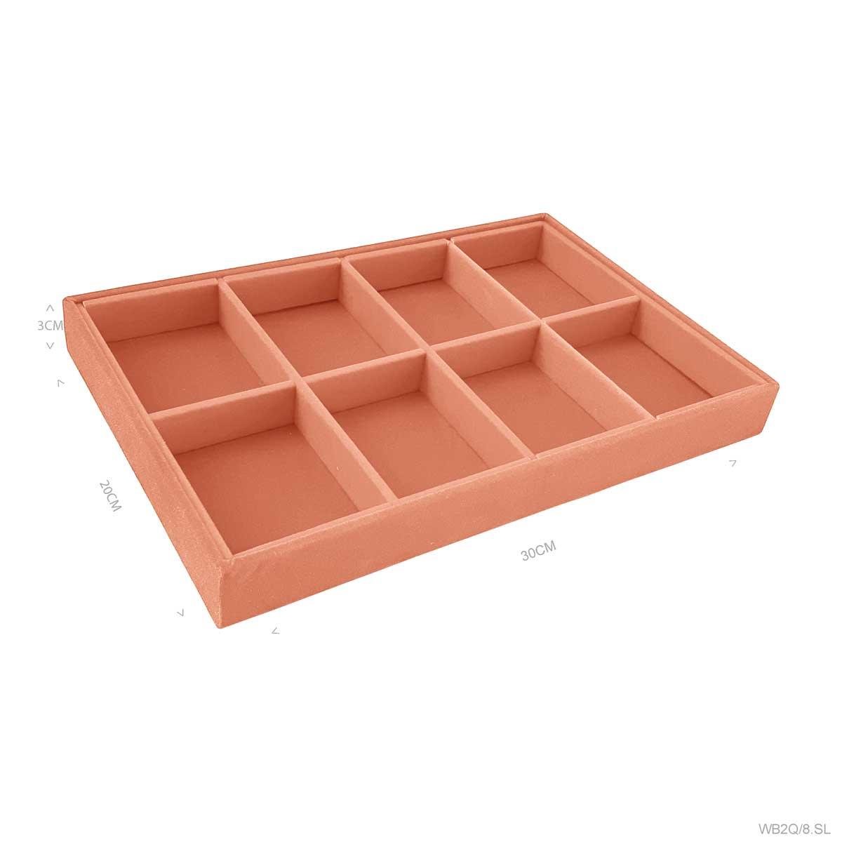 Bandeja Média 8 Quadriculados Porta Jóias