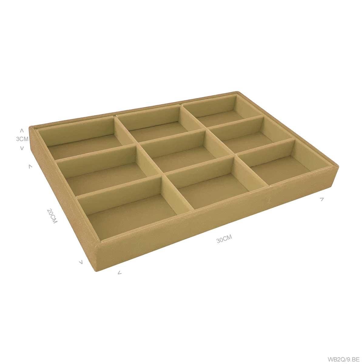 Bandeja Média Porta Joias com 9 Quadriculados