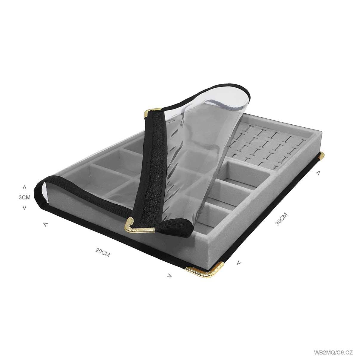 Bandeja Média Mista 9 Quadriculados Com Capa - Sob Encomenda