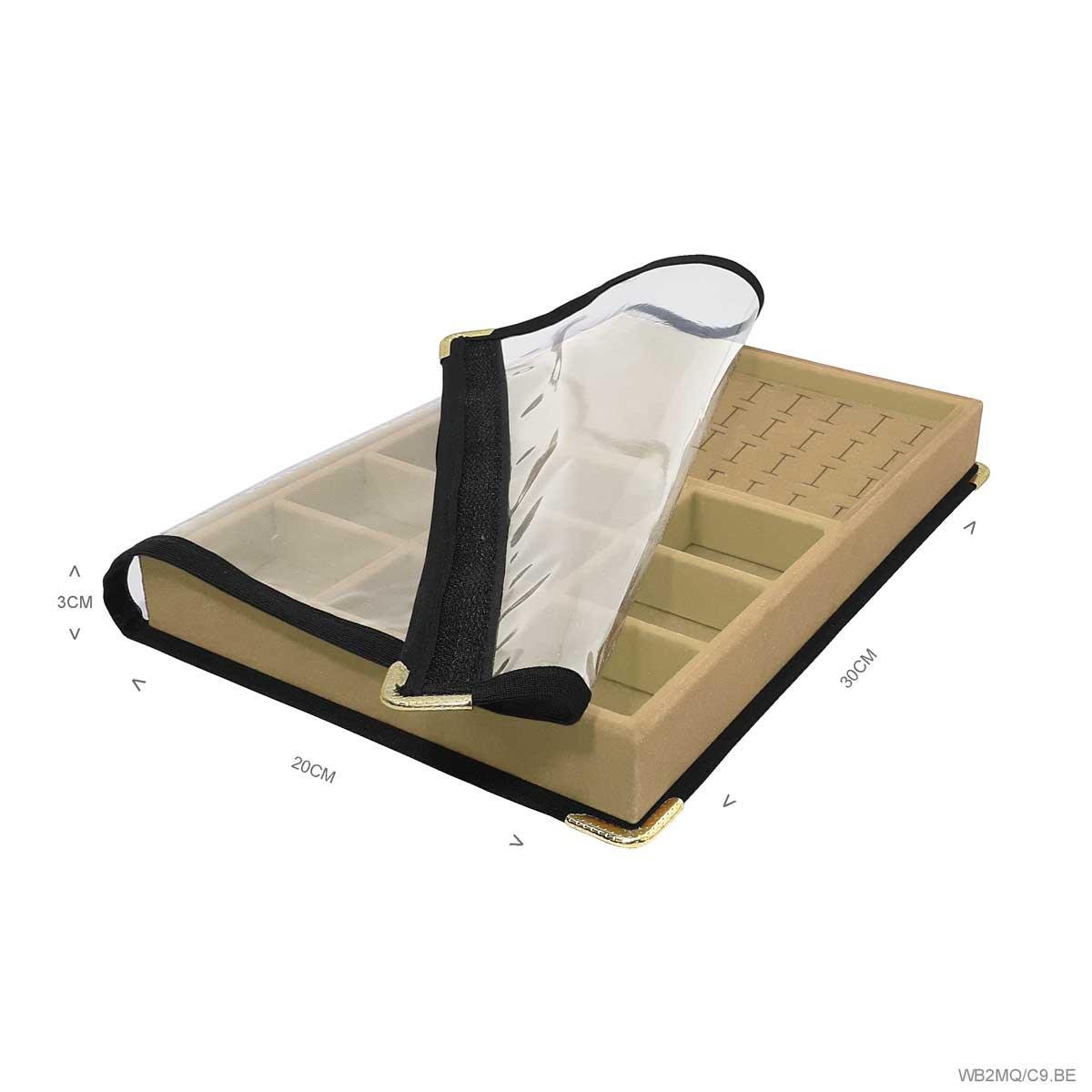 Bandeja Média Mista 9 Quadriculados Com Capa - Sob Encomenda