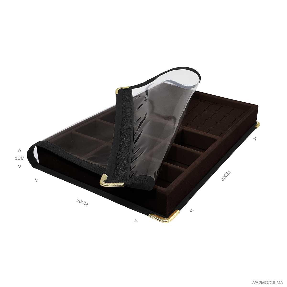 Bandeja Média Mista 9 Quadriculados Com Capa - Sob Encomenda