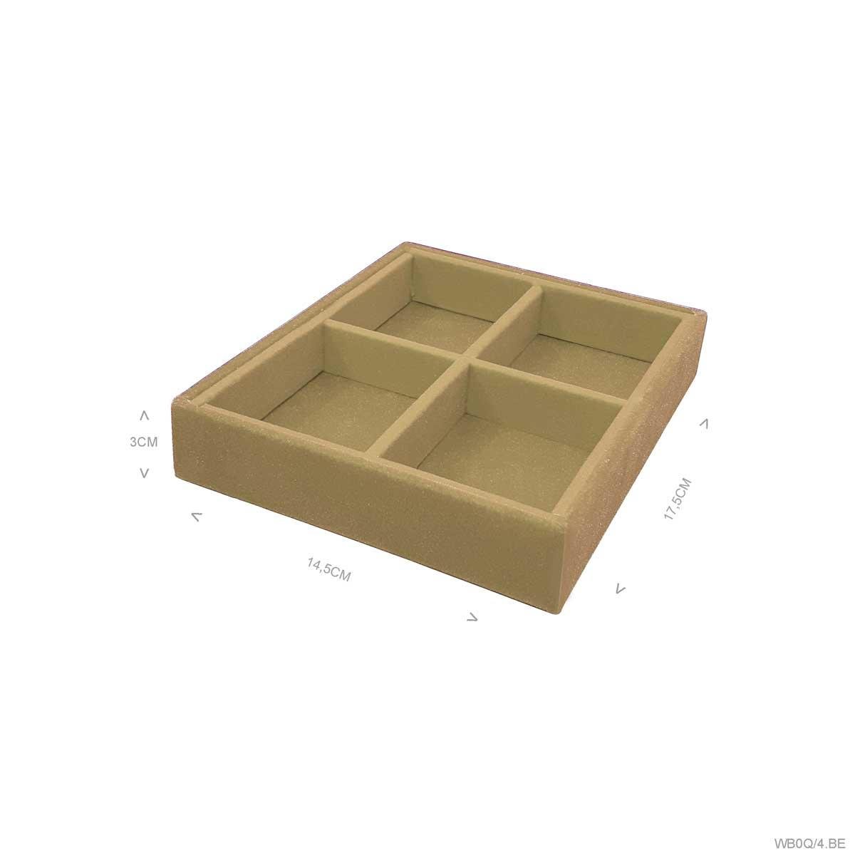 Bandeja Mini 4 Quadriculados Porta Jóias