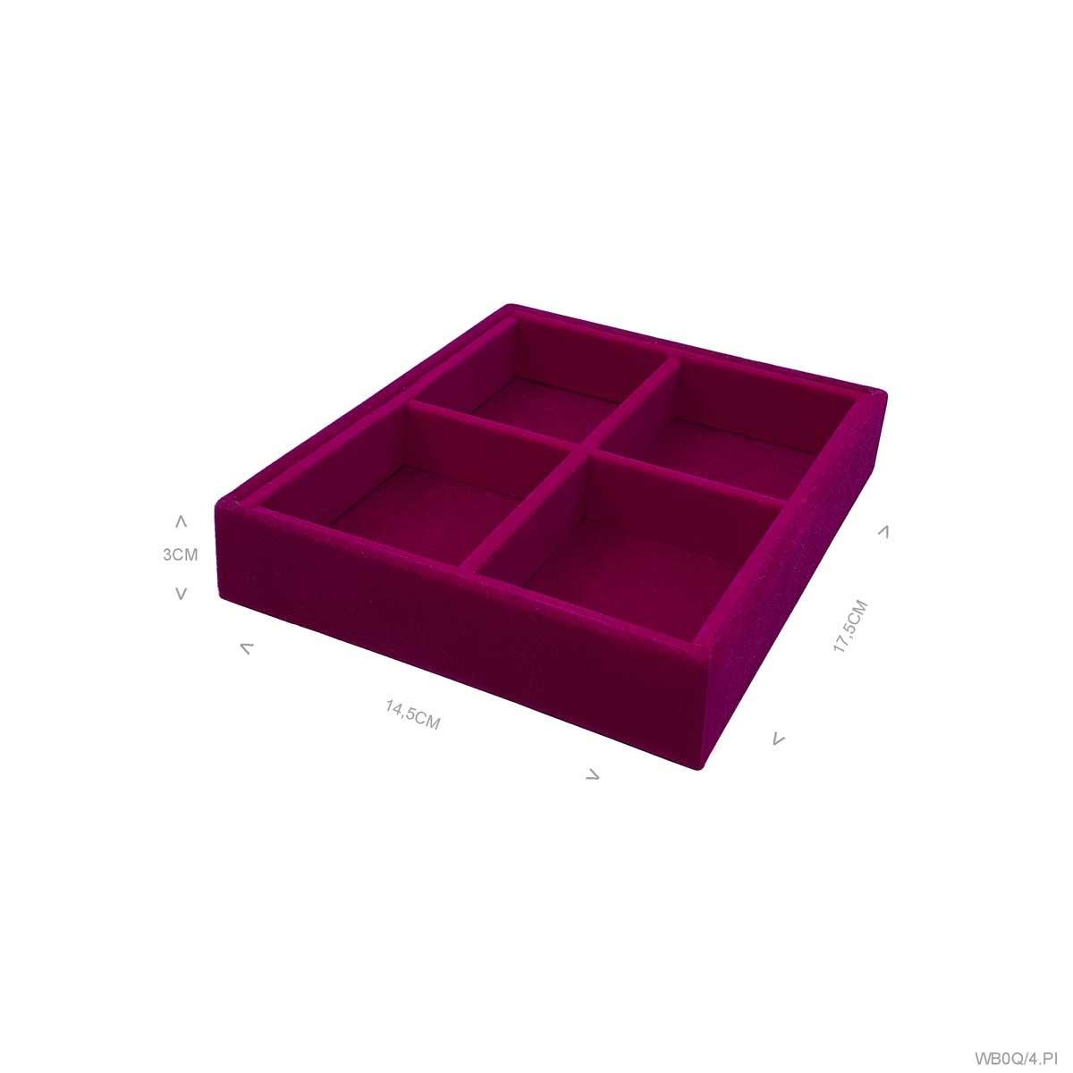 Bandeja Mini 4 Quadriculados Porta Jóias