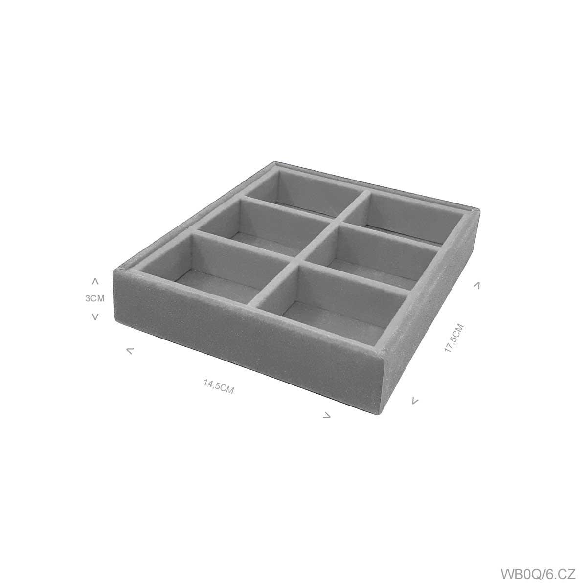 Bandeja Mini 6 Quadriculados Porta Jóias