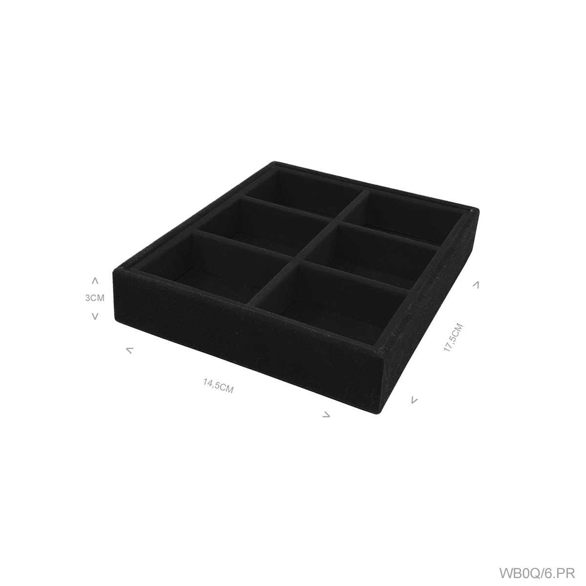 Bandeja Mini 6 Quadriculados Porta Jóias