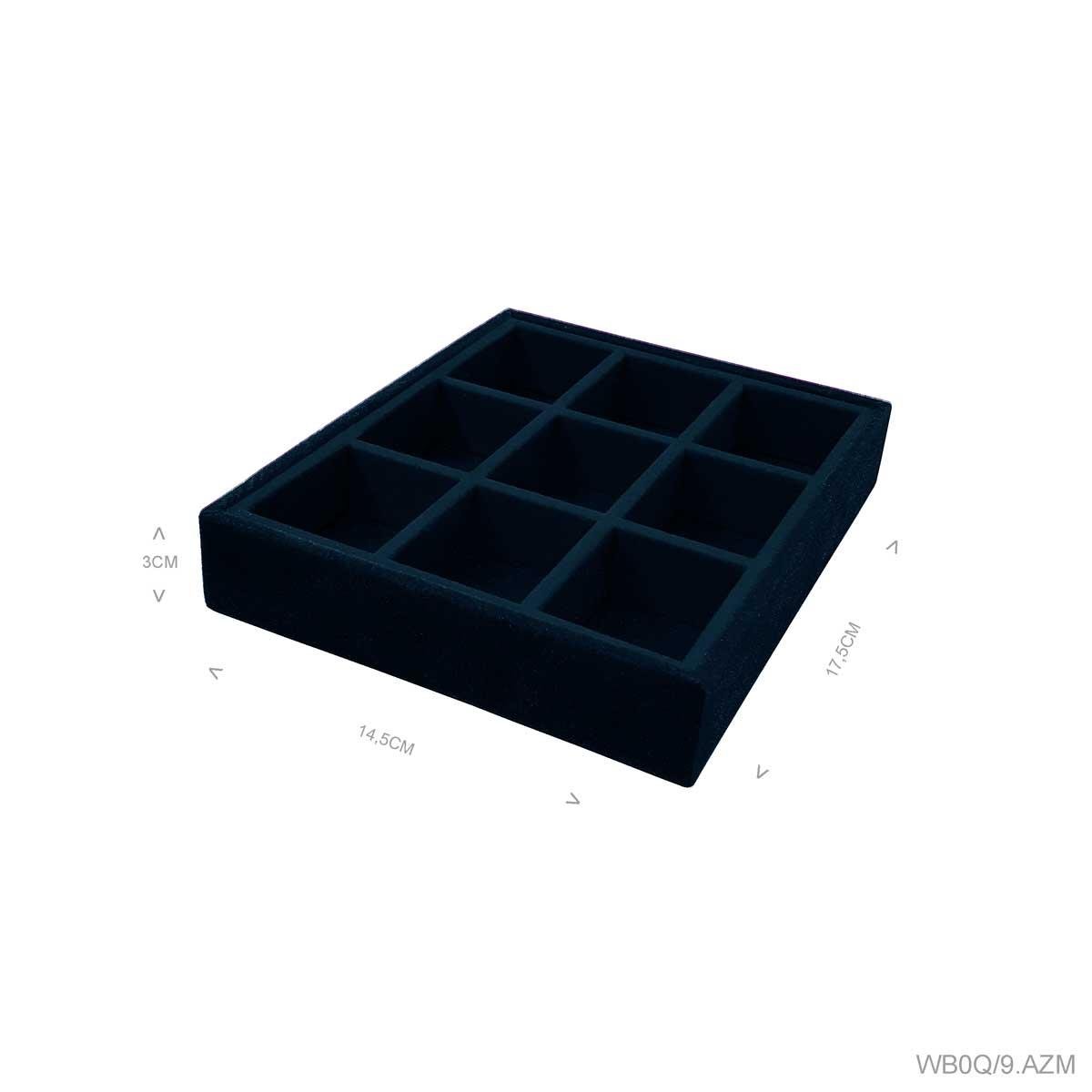 Bandeja Mini 9 Quadriculados Porta Jóias