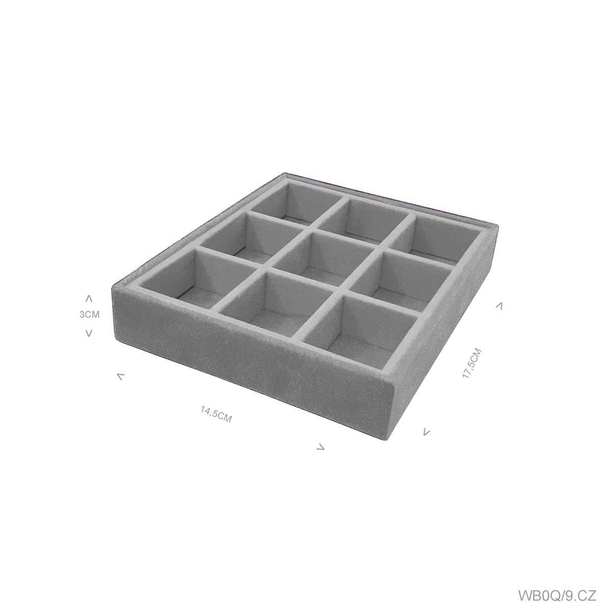 Bandeja Mini 9 Quadriculados Porta Jóias