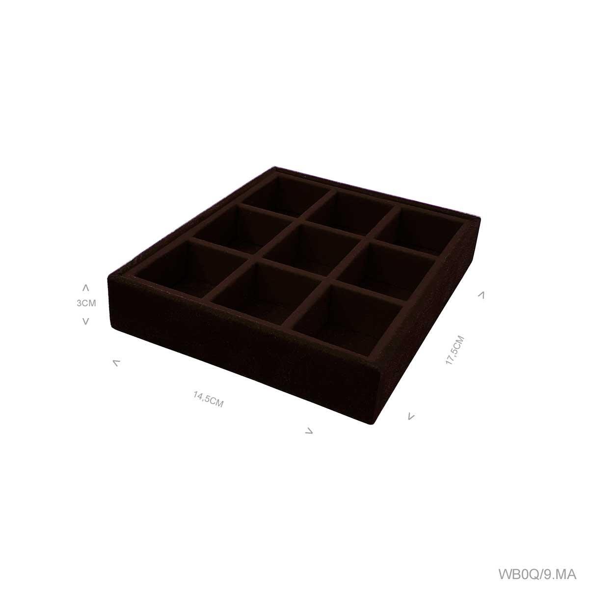 Bandeja Mini 9 Quadriculados Porta Jóias