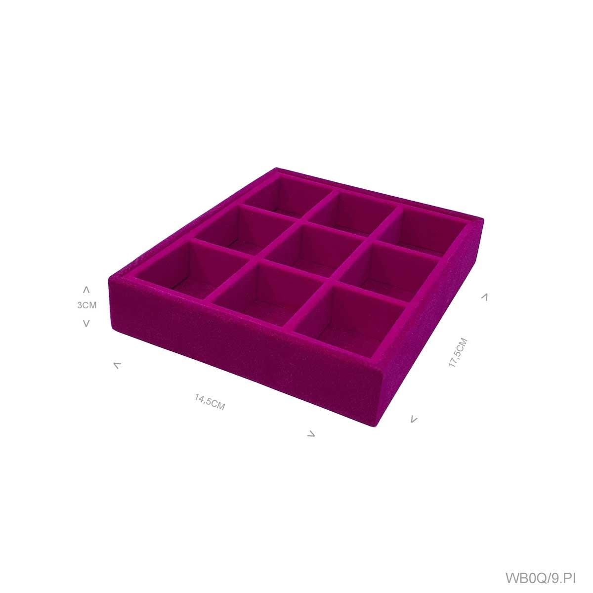 Bandeja Mini 9 Quadriculados Porta Jóias