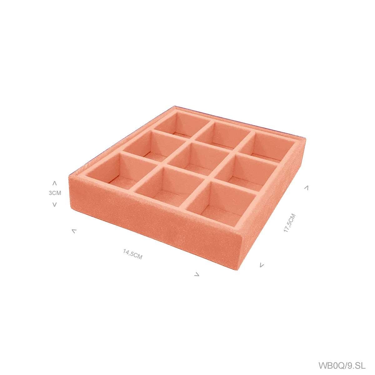 Bandeja Mini 9 Quadriculados Porta Jóias