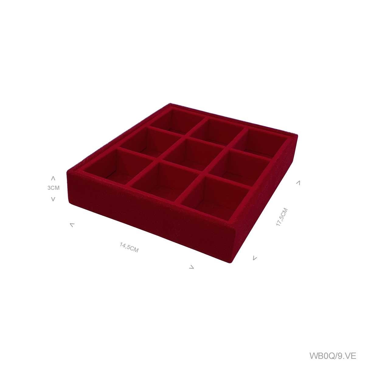 Bandeja Mini 9 Quadriculados Porta Jóias