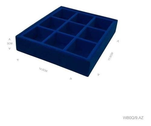 Bandeja Mini 9 Quadriculados Porta Jóias