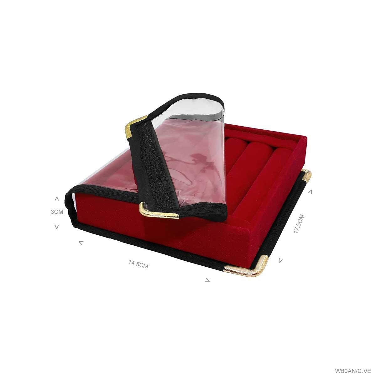 Bandeja Mini Para Anel Rolete Com Capa - Sob Encomenda