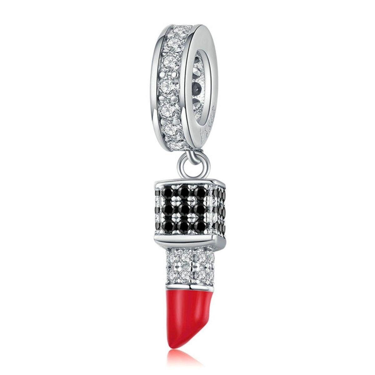 BERLOQUE DE PRATA 925 BATOM COM ZIRCÔNIA CRISTAL E PRETA