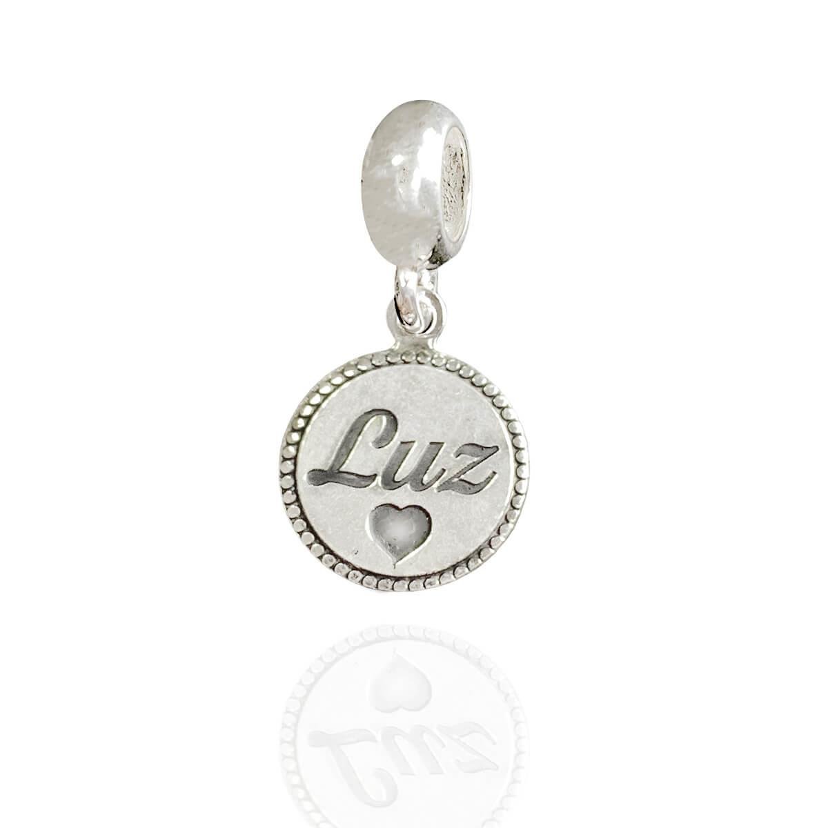 Berloque de Prata 925 Luz Com Coração