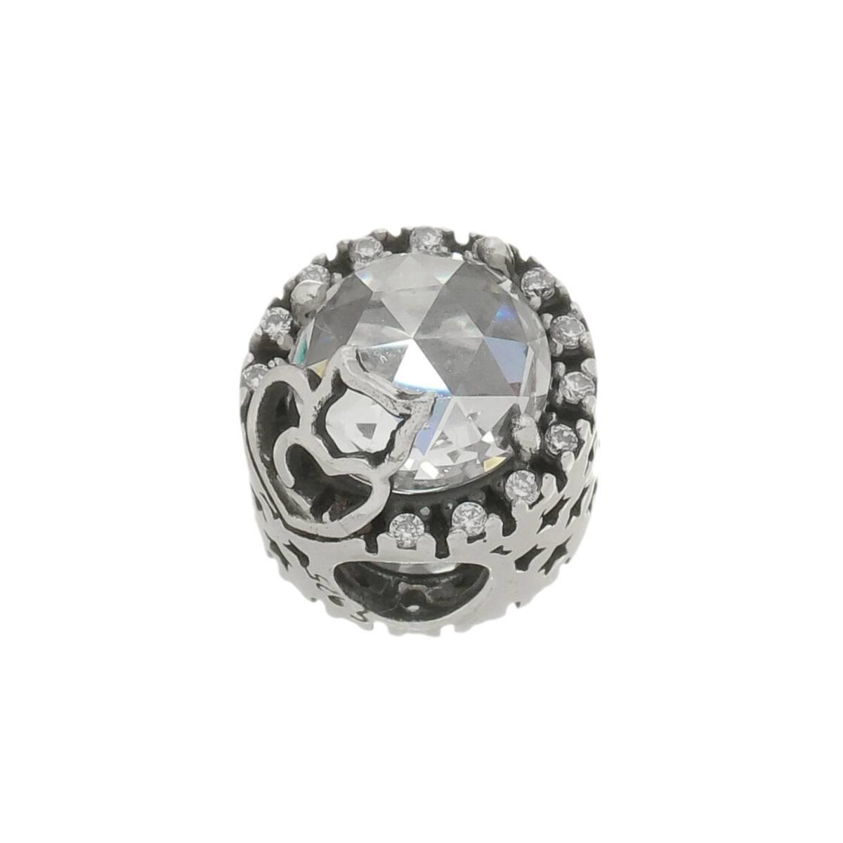 Berloque de Prata 925 Zircônia Gatinho