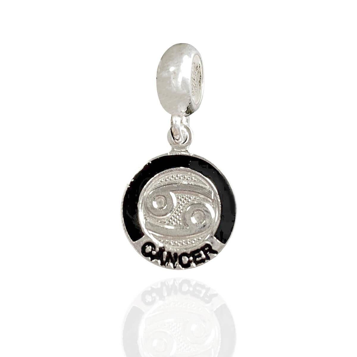 Berloque de Prata 925 Câncer Signos Resinado