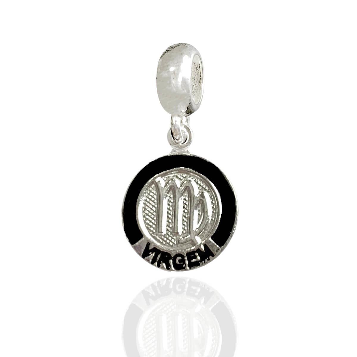 Berloque de Prata 925 Virgem Signos Resinado