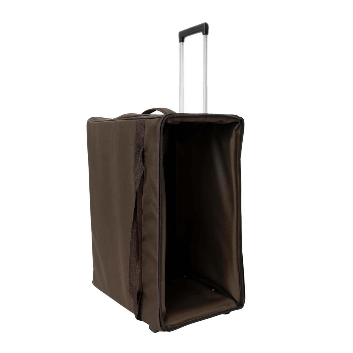 Bolsa Porta Joias Mala Carrinho Dunas Marrom Para 17 Bandejas