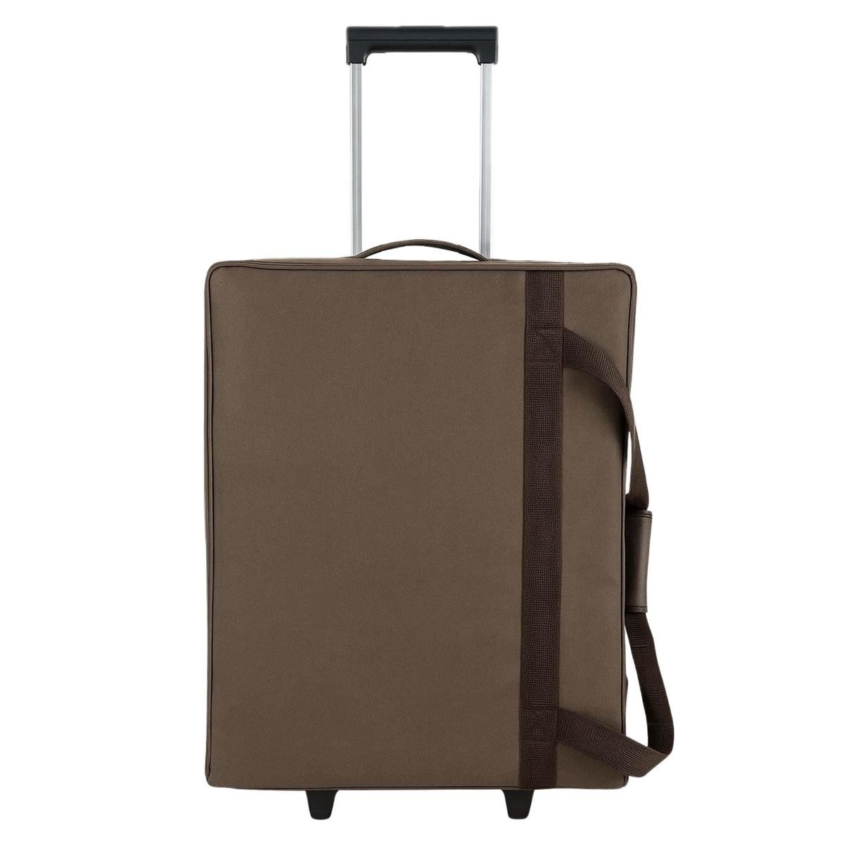 Bolsa Porta Joias Mala Carrinho Dunas Marrom Para 17 Bandejas 