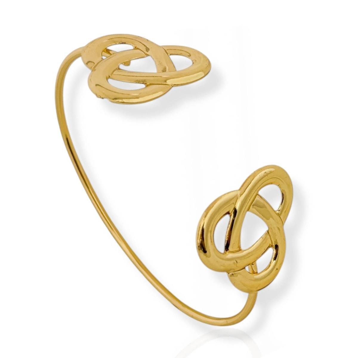 BRACELETE AJUSTÁVEL ENTRELAÇADO BANHADO A OURO