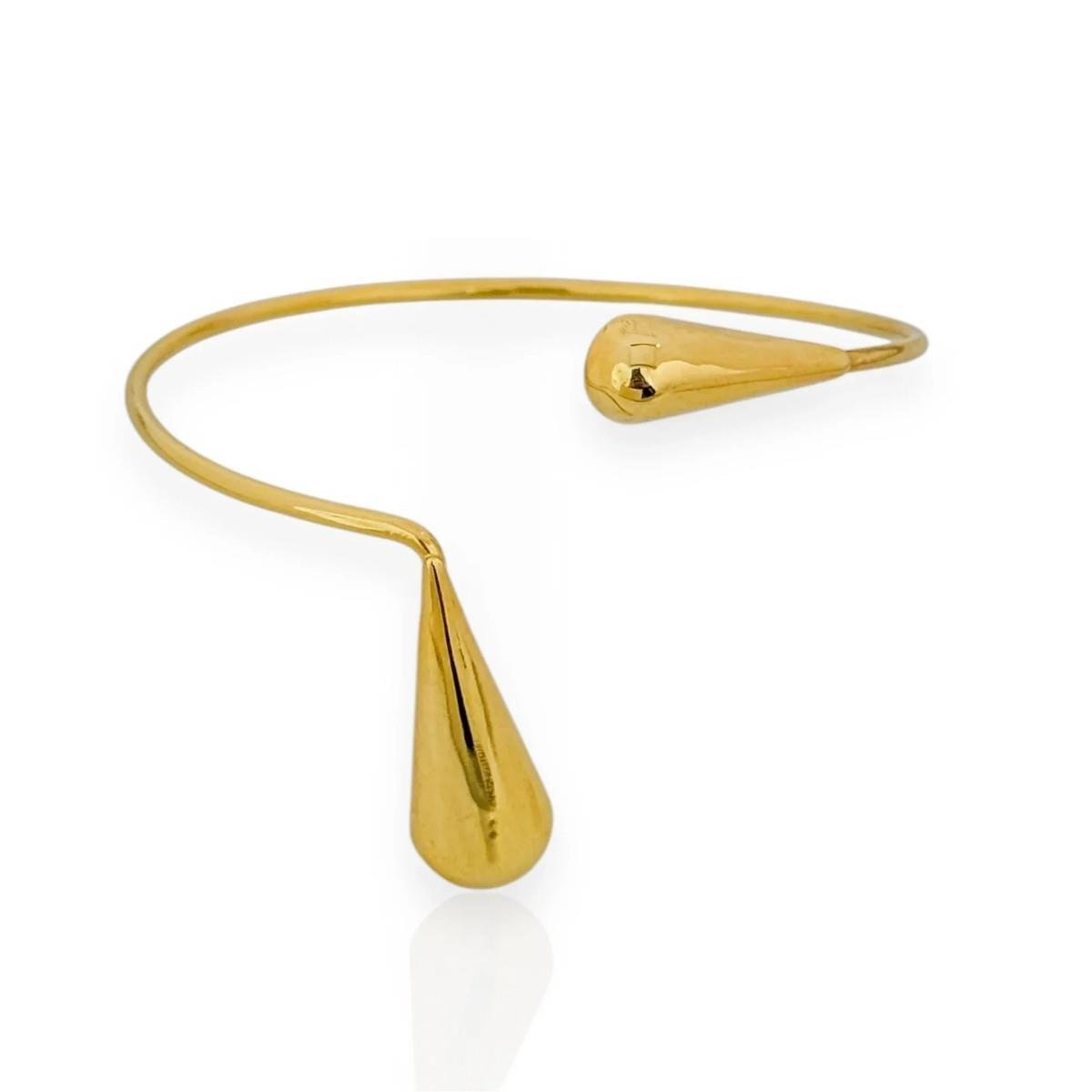 BRACELETE AJUSTÁVEL GOTAS BANHADO A OURO